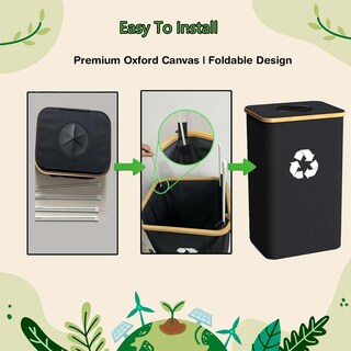 Foto 2 | Foto 2 | Cubo De Reciclaje Pakusane Para Cocina Interior Y Hogar 100 Litros Con Tapa - Venta Internacional.