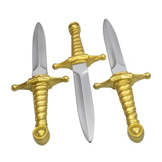 Foto 7 | Foto 7 | Daga Dorada De Espuma Sintética Sword Daystart De 38 Cm Paquete De 3 - Venta Internacional.