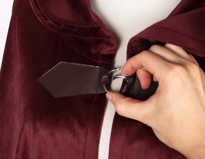 Foto 5 | Foto 5 | Capelet De Terciopelo Renacentista Para Mujer 39 Cm De Cloak Grajtcin Color Rojo - Venta Internacional.