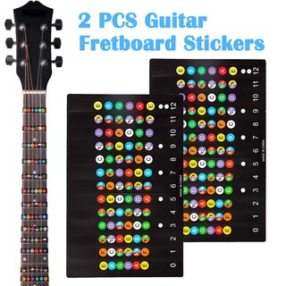 Foto 2 | Foto 2 | Pegatinas Para Diapasón De Guitarra Junlego Con Tabla De Acordes Y Púas - Venta Internacional.