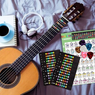 Foto 7 | Foto 7 | Pegatinas Para Diapasón De Guitarra Junlego Con Tabla De Acordes Y Púas - Venta Internacional.