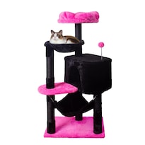 Cat Tree Fantasreen 43 Flores Negras Y Rosas Con Hamaca Para Gatos - Venta Internacional.