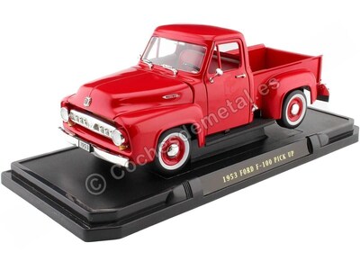 Foto 1 | Foto 1 | Coche Fundido A Presión Ford F-100 Pickup 1953 A Escala 1:18 Rojo - Venta Internacional.