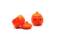 Calabaza De Cerámica Dollhouse Miniatures Para Halloween 2 Unidades - Venta Internacional.