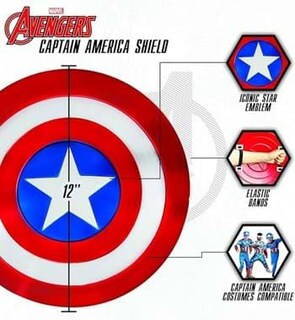 Foto 3 | Foto 3 | Accesorio Para Disfraz Infantil Shield Jazwares De Capitán América 30 Cm - Venta Internacional.