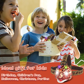 Foto 6 | Foto 6 | Linterna Frontal Tigtecgame Triceratops Led Con Diseño De Dinosaurio Para Niños A Partir De 3 Años - Venta Internacional.
