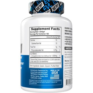 Foto 3 | Foto 3 | Píldoras De Cla Evlution Cla 1000 Mg Para Perder Peso Y Quemar Grasa 180 - Venta Internacional.