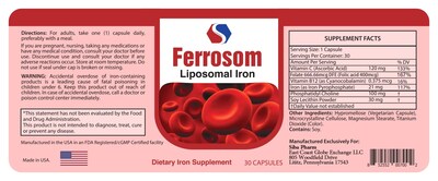 Foto 3 | Foto 3 | Suplementos De Hierro Siba Pharm Ferrosom Liposomal 30 Cápsulas - Venta Internacional.
