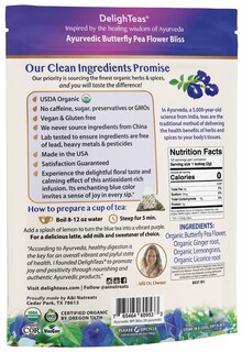 Foto 4 | Foto 4 | Tea Delighteas Organic Butterfly Pea Flower Bliss 30 Bolsas - Venta Internacional.