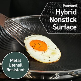 Foto 4 | Foto 4 | Sartén Hexclad Hybrid Antiadherente De 20 Cm Con Tapa De Vidrio Templado - Venta Internacional.