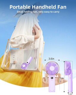 Foto 5 | Foto 5 | Ventilador De Mano Tunise Portátil Recargable 4000 Mah 6 Velocidades - Venta Internacional.
