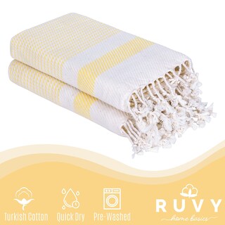 Foto 2 | Foto 2 | Toallas De Mano Ruvy Home Basics Algodón Turco 18 X 40 Cm Color Amarillo - Venta Internacional.