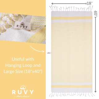 Foto 3 | Foto 3 | Toallas De Mano Ruvy Home Basics Algodón Turco 18 X 40 Cm Color Amarillo - Venta Internacional.