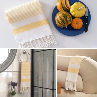 Foto 5 | Foto 5 | Toallas De Mano Ruvy Home Basics Algodón Turco 18 X 40 Cm Color Amarillo - Venta Internacional.