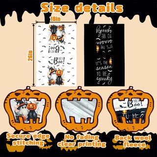 Foto 2 | Foto 2 | Juego De Toallas De Mano Lioqun Hey Boo Halloween 45 X 66 Cm Black Cat - Venta Internacional.