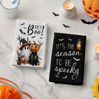 Foto 4 | Foto 4 | Juego De Toallas De Mano Lioqun Hey Boo Halloween 45 X 66 Cm Black Cat - Venta Internacional.