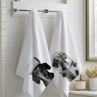 Foto 3 | Foto 3 | Juego De 2 Toallas De Mano Indajedn Dachshund Para Baño - Venta Internacional.