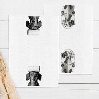 Foto 6 | Foto 6 | Juego De 2 Toallas De Mano Indajedn Dachshund Para Baño - Venta Internacional.