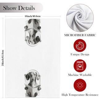 Foto 7 | Foto 7 | Juego De 2 Toallas De Mano Indajedn Dachshund Para Baño - Venta Internacional.