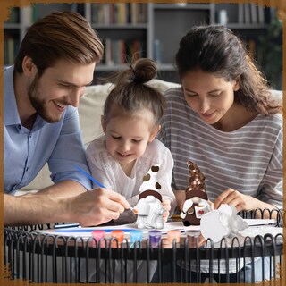 Foto 5 | Foto 5 | Set De Estatuas De Gnomos Pinta Tu Propio Gnomo Hollowfly 2 Estilo Café - Venta Internacional.