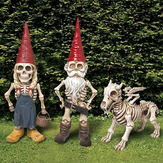 Foto 1 | Foto 1 | Estatua De Gnomo De Jardín Con Forma De Esqueleto De Zombi Enano De Resina - Venta Internacional.