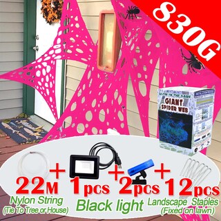 Foto 5 | Foto 5 | Decoraciones De Halloween Telarañas Color Rosa Brillante 1400 Pies Cuadrados Yhfuisk - Venta Internacional.