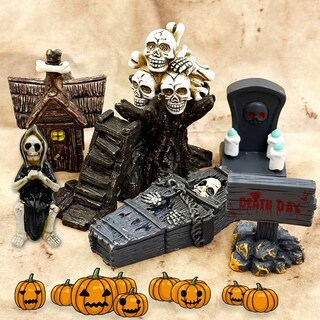 Foto 4 | Foto 4 | Figuras En Miniatura Suartus Halloween 18 Unidades Diseño De Fantasmas De Resina - Venta Internacional.