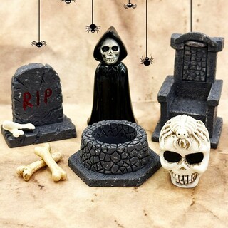 Foto 5 | Foto 5 | Figuras En Miniatura Suartus Halloween 18 Unidades Diseño De Fantasmas De Resina - Venta Internacional.