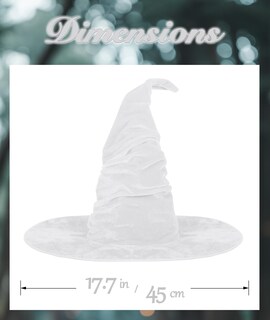 Foto 5 | Foto 5 | Sombrero Jegermig De Terciopelo Blanco Con Máscara De Bruja Para Mujer - Venta Internacional.