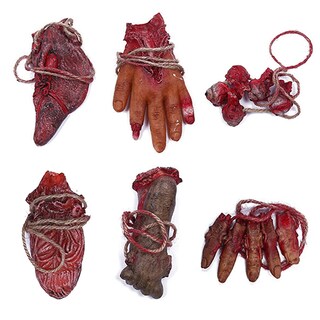 Foto 1 | Foto 1 | Set De 6 Piezas De Partes Del Cuerpo Falsas Y Cortadas Con Sangre De Xonor Para Halloween - Venta Internacional.