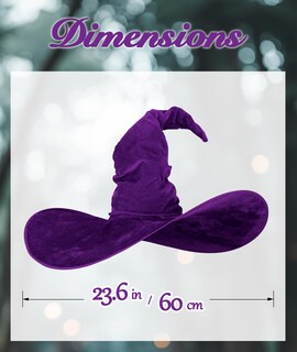 Foto 6 | Foto 6 | Sombrero De Bruja Homelex Para Halloween Adulto Negro Mujer Tamaño Grande - Venta Internacional.