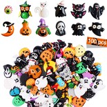 Abalorios Calolarios De Resina Calolaria Para Halloween Con Tapa Plana 100 Unidades - Venta Internacional.