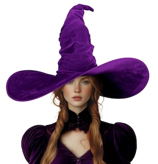 Foto 1 | Foto 1 | Sombrero De Bruja Vzqi Para Halloween Color Morado Para Mujeres Y Adultos 60 Cm Grande - Venta Internacional.