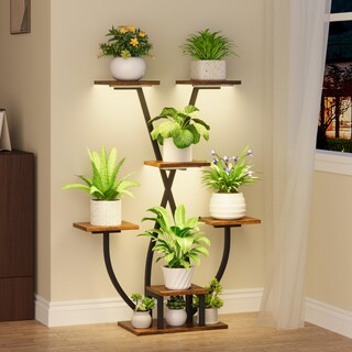 Foto 1 | Foto 1 | Soporte Para Plantas Pozilan Para Interiores Con Lámpara De Cultivo De 7 Niveles De Metal - Venta Internacional.