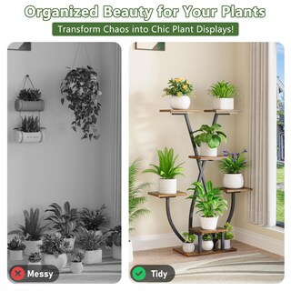 Foto 4 | Foto 4 | Soporte Para Plantas Pozilan Para Interiores Con Lámpara De Cultivo De 7 Niveles De Metal - Venta Internacional.