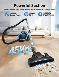 Foto 2 | Foto 2 | Aspirador Canister Sweepcent 1600 W 45 Kpa Succión De 4 26 L - Venta Internacional.