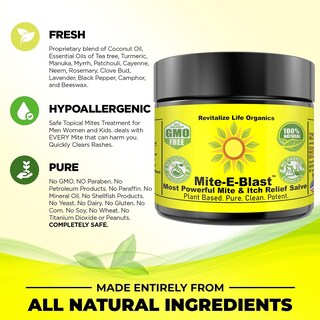 Foto 5 | Foto 5 | Pomada Antiácaros Revitalize Life Organics Mite-e-blast - Venta Internacional.