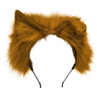 Foto 2 | Foto 2 | Diadema Galiafaya Con Orejas De Gato Y Lobo Hechas A Mano Piel Sintética Color Marrón - Venta Internacional.