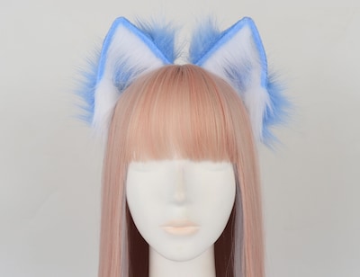 Foto 2 | Foto 2 | Diadema Qinruan Con Orejas De Piel Sintética De Zorro Y Gato Hecha A Mano - Venta Internacional.