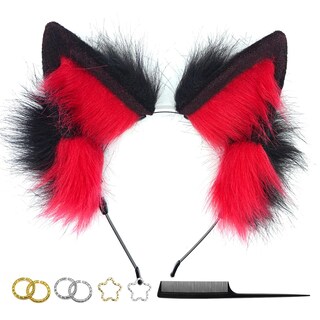 Foto 1 | Foto 1 | Diadema Galiafaya De Piel Sintética Hecha A Mano Con Orejas De Gato Lobo Zorro Y Perro - Venta Internacional.