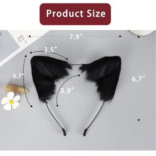 Foto 4 | Foto 4 | Diadema Qinruan Con Orejas De Piel Sintética De Zorro Y Gato Hecha A Mano - Venta Internacional.