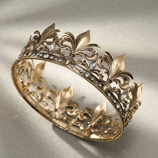 Foto 6 | Foto 6 | Jewelry Sweetv Corona De Rey De Oro Envejecido Con Cristales - Venta Internacional.