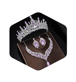 Foto 1 | Foto 1 | Set De Joyas Kamirola Con Tiaras Y Coronas Para Mujer (tr28) - Venta Internacional.
