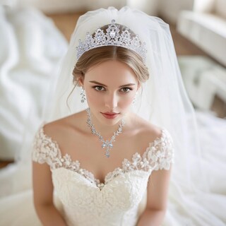 Foto 2 | Foto 2 | Set De Joyas Kamirola Con Tiaras Y Coronas Para Mujer (tr45) Plateado - Venta Internacional.