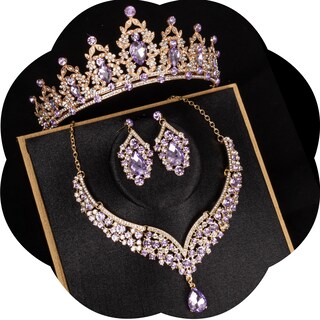 Foto 1 | Foto 1 | Conjunto De Joyas Fircre Crystal Bridal Tiara Crown Para Mujer - Venta Internacional.