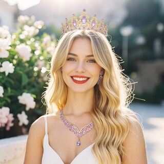 Foto 3 | Foto 3 | Conjunto De Joyas Fircre Crystal Bridal Tiara Crown Para Mujer - Venta Internacional.