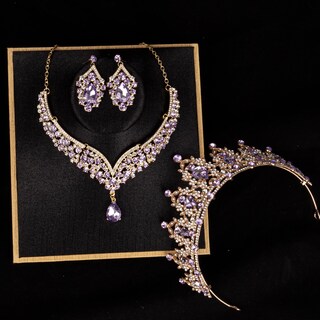 Foto 6 | Foto 6 | Conjunto De Joyas Fircre Crystal Bridal Tiara Crown Para Mujer - Venta Internacional.