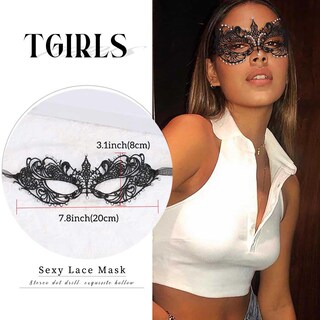 Foto 5 | Foto 5 | Máscara De Encaje En Forma De Tgirls Con Diamantes De Imitación Para Mujer Fiesta De Disfraces - Venta Internacional.