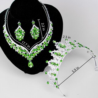 Foto 6 | Foto 6 | Conjunto De Joyas Fircre Crystal Bridal Tiara Crown Para Mujer - Venta Internacional.
