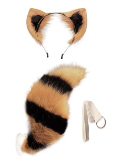 Foto 1 | Foto 1 | Disfraz De Cosplay Qinruan Diadema De Piel Sintética Con Orejas De Lobo Y Cola - Venta Internacional.